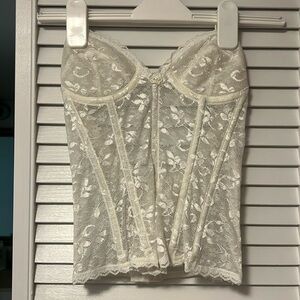 Vintage lace corset top